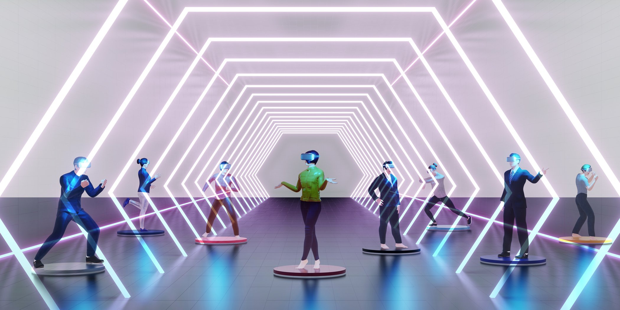 Metaverse Social Networks Avatars VR Glasses People &amp; Ac